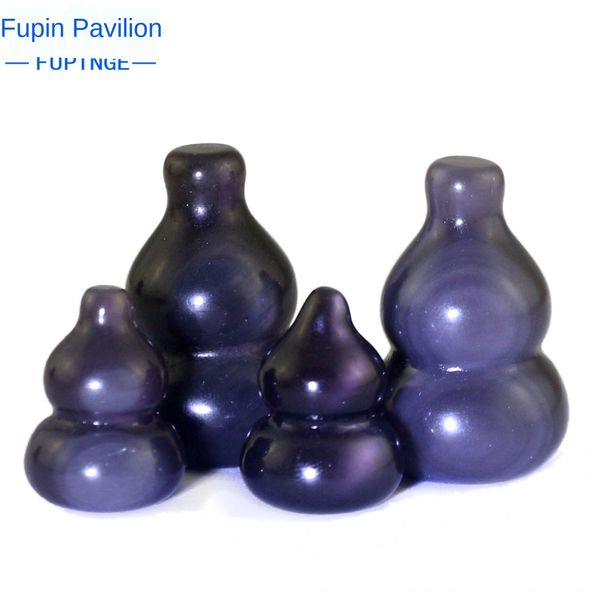 

natural gourd pink pink jewelry powder crystal ice seed color eye obsidian gourd powder crystal jewelry, Silver