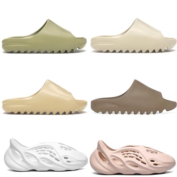 

new slipper men and women desert sand earth brown slide bone slide resin foam runner white pink black slippers 36-45