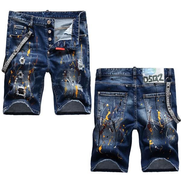 

brand didery pantsesigner men designer jeans short embro designer shorts quality fashion holes printing fog short jeans short size 28-38, Blue