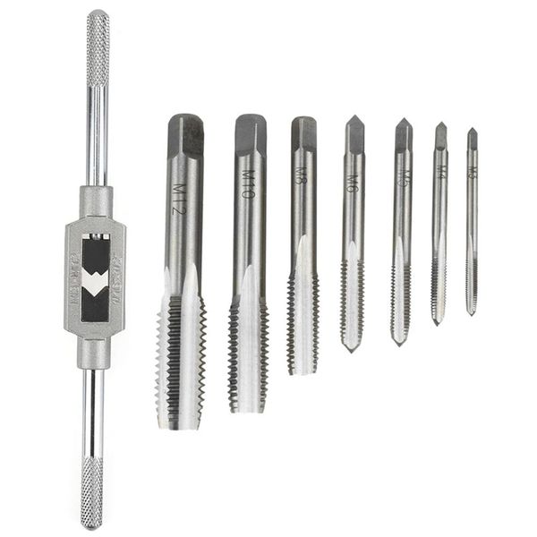 

8 in 1 tap tool set thread metric machine hand screw thread plug taps set