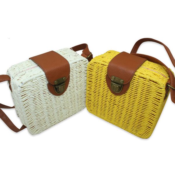 

women straw straw messenger bags 2020 new rattan shoulder bags bohemian crossbody beach bags flaps solid