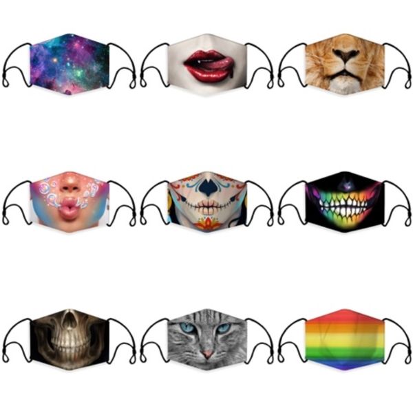 

and face mouth er mask 4 colors dustproof washable reusable ice silk cotton masks tools#189