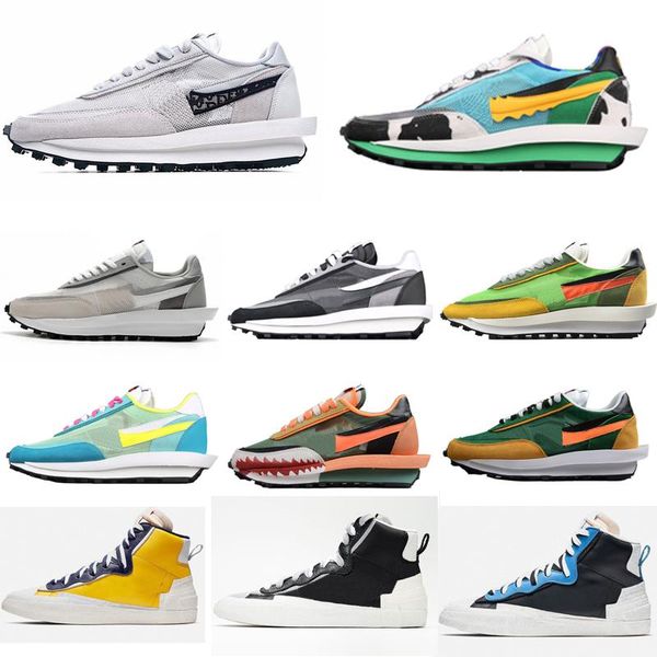 

blazers mid with dunk waffle sacai mens high cut casual shoes men safari maize varsity trianers sports 2020 eqvt#, Black
