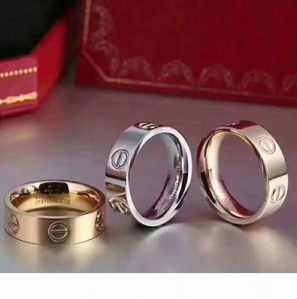 

a classic luxury designer jewelry women ring with crystal mens c rti Ãªr rings stainless steel 18k love bracelet screw bangle bracciali, Silver