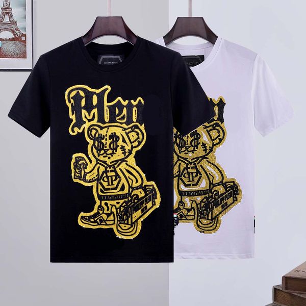 

2020 new diamond letters for men luxury diamond fashion t-shirt for men street t-shirt, Gray