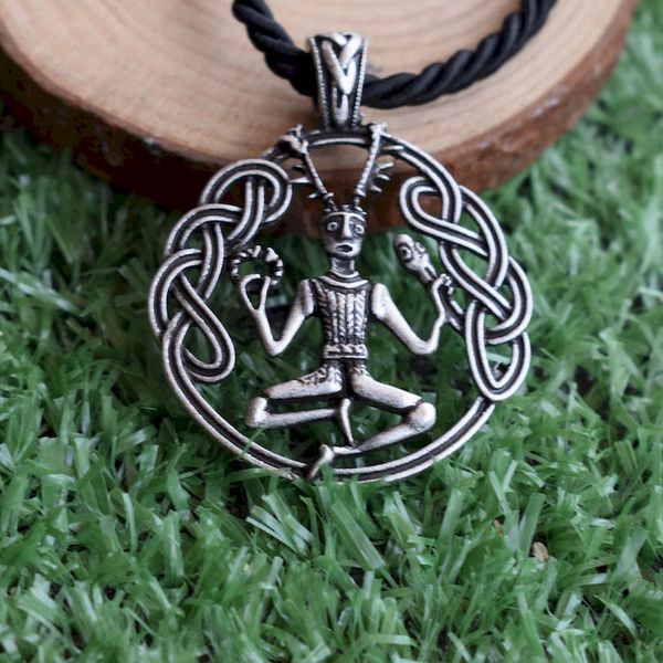 

sanlan 1pcs cernunnos pendant celtics forest god copper handmade jewelry, Silver