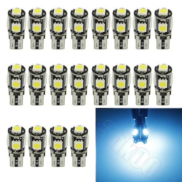 Ice all'ingrosso Errore auto blu libero Canbus T10 194 168 2825 W5W 5smd lampadine LED nessun errore del portello della cupola di cortesia luce targa Luce