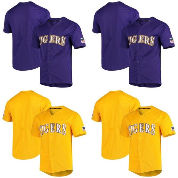 Mens LSU Tigers NCAA Jersey 100% cucita LSU Tigers Vapor Untouchable College Baseball Maglie spedizione veloce S-XXXL