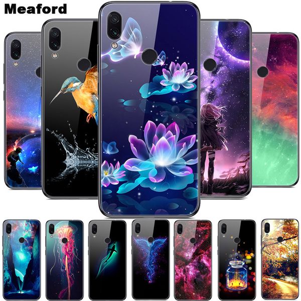 

6.3'' for xiaomi redmi note 7 tempered glass case soft bumper 3d printing cover for xiaomi redmi note 7 note7 pro 7s phone case