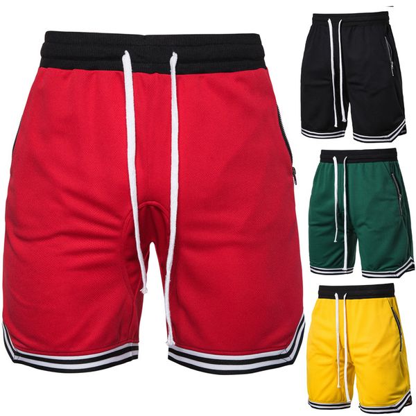 

shorts men new brand boardshorts breathable male casual loose shorts mens bodybuilding gyms solid color drawstring, White;black