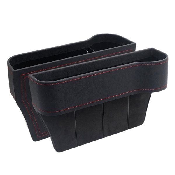 

car seat gap filler,pu leather seat console organizer pocket, catcher between seats organizer for wallet cellphone coins keys ca