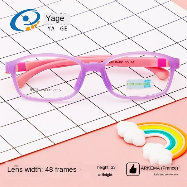 

jagger dz9005 children's new material frame glasses flexible and fall-resistant myopia and amblyopia glasses frame, Silver
