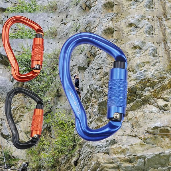 

jgcmu climbing buckle 23kn main lock button button rope gliding aerial work hanging buckle safety hook aviation aluminum quick-hanging rock