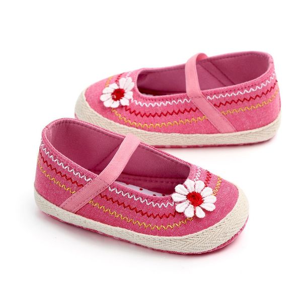 

newborn cowboy style cute baby flower first walkers soft bottom indoor floral explosion baby girls toddler shoes