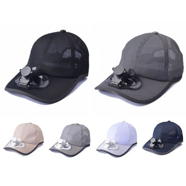 

outdoor hats useul hat usb charging cable fan cap cooling camping hiking sport summer baseball travel cotton, Black;white