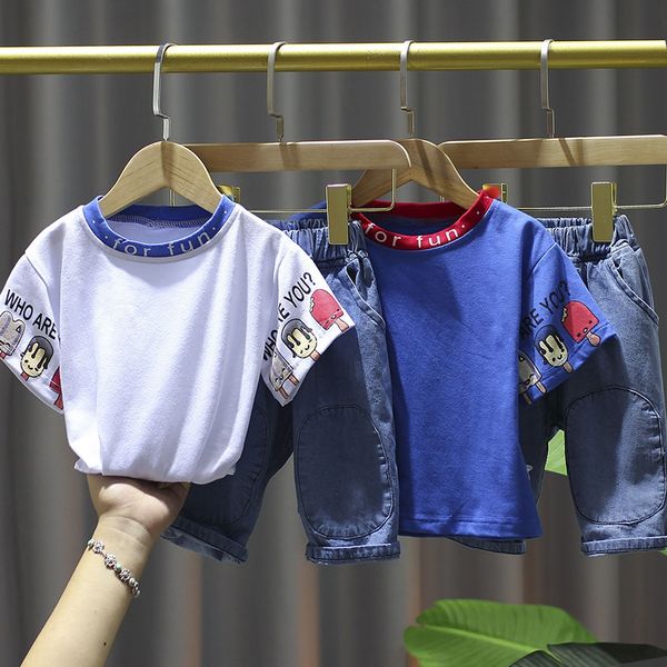 

xaead 5 children's suit 6 boys' summer clothes 2020 new style boys korean style 8 medium and large children 7 short sleeves 10-yea