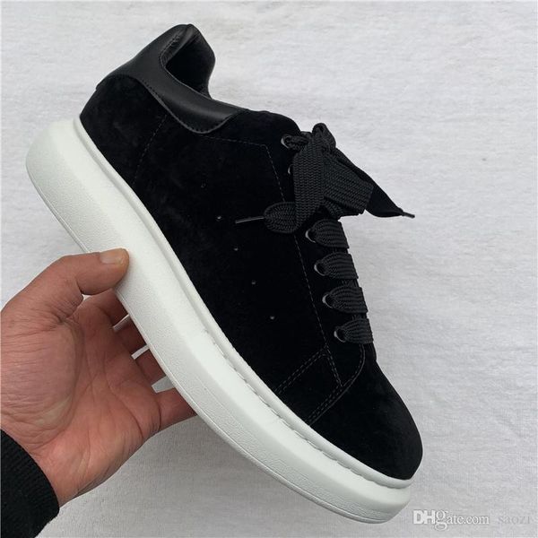 

new classic brand designer men women fashion white leather low sports sneakers flat shoes 35-46 with box, Black