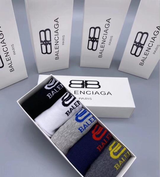

skateboard fashionable man letters printed socks sports socks mens fashion designer brand 1b ba1enciag socks 1b, Black