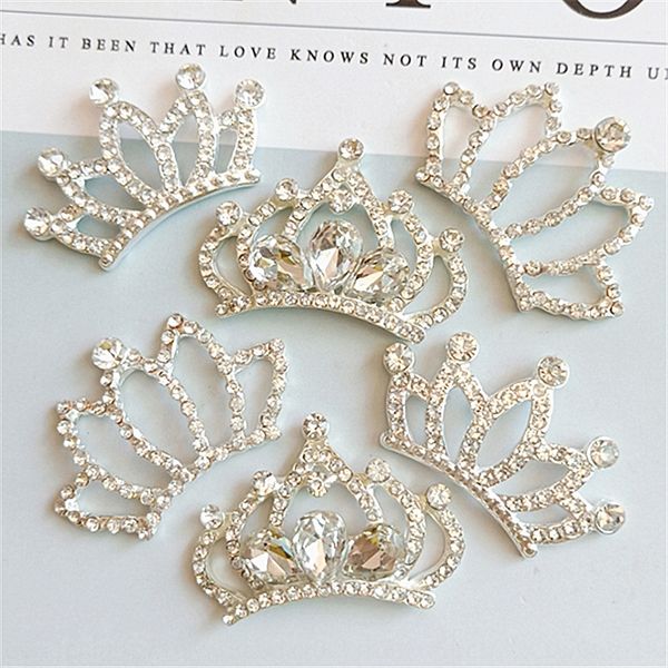 

korean style children's diamond crown alloy diy and diy handmade hair accessories hairband gift box cartoon doll accessories, Slivery;white