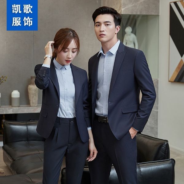 

2020 micro elastic thin new high-end business suit men wash and wear dustproof suits for men and women career, White;black
