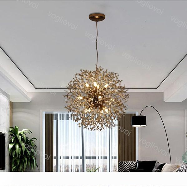 

modern pendant lamps dandelion crystal restaurant iron g9 110v 220v hanging 100cm for indoor clothing store cafe restaurant bar dhl