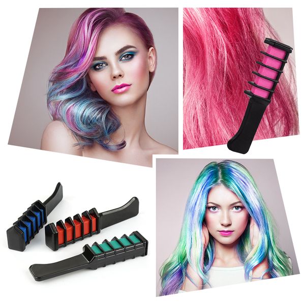 

disposable hair dye comb, temporary color, makeup, coloring chalk comb, diy dye set, hair styling utensils, Silver