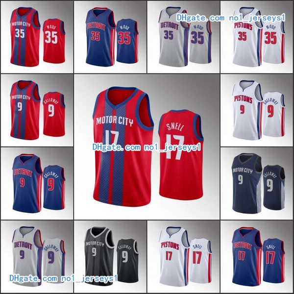 

men detroit pistons basketball jersey langston galloway christian wood tony snell nba 2019-20 jerseys, Black