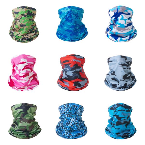 

new summer muffler ice fishing scarf uv protection camouflage scarf face neck gaiter dust hiking cycling bandana drop shi #251#168, Black
