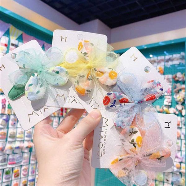 

8pcs/lot cute mesh flower clip hair korean new children cloth hairpin small fresh lovely girl bb clip hairpin fringe, Slivery;white