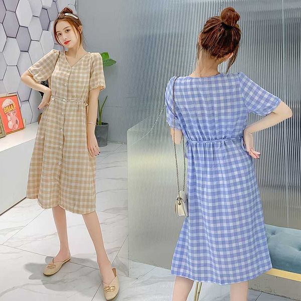 

2802# maternity clothes nursing dress summer striped v neck dress for pregnant women pregnancy clothes breastfeeding, White