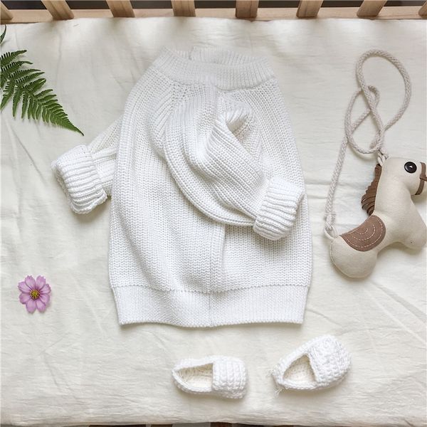 

ya3kc ins children's pullover baby clothes solid color children's and women's cotton thread pullover sweater sweater baby&#03, Blue