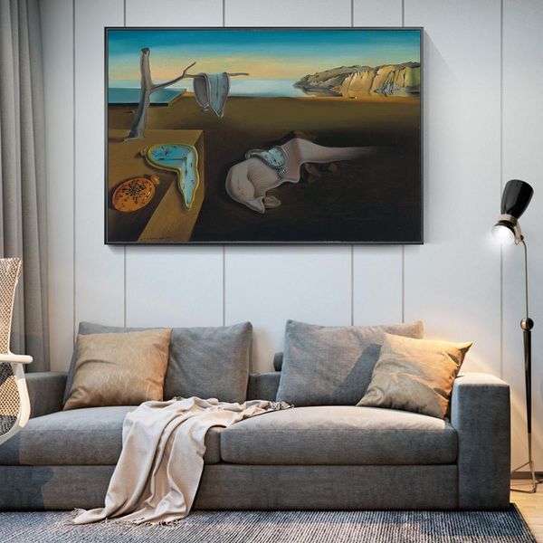

The Persistence of Memory By Salvador Dali Canvas Paintings On The Wall Art Posters Wall Art for Living Room Home Decor (No Frame)