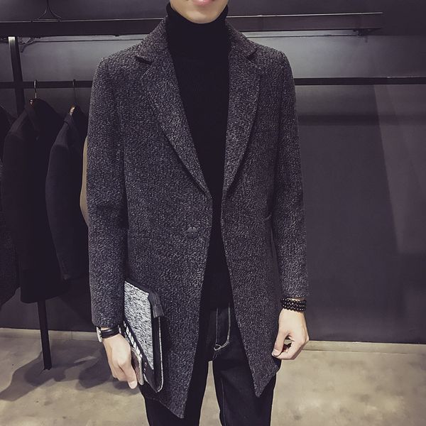 

men's jackets autumn and winter monsoon clothing slim plaid coat, Black;brown