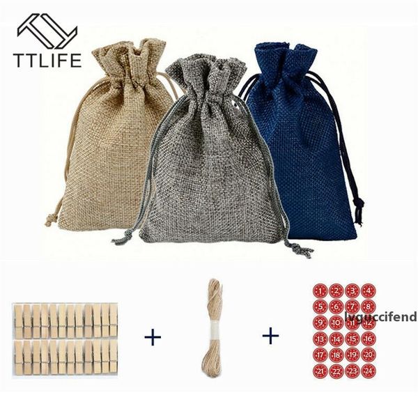 

ttlife advent calendar christmas calendar xmas for filling christmas bag home decor candy bag gift packaging