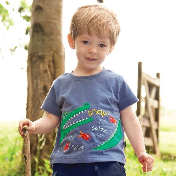 

little buddy summer new flower cotton clothing short-sleeved t-shirt children's summer clothes children's t-shirt, Blue