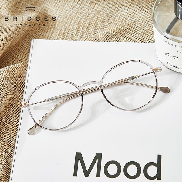 

net red transparent large female korean ultra light round myopia frame glasses frame big face with finished myopia glasses, Silver