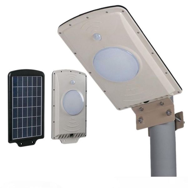 

5pcs hi-tech 6w outdoor 800lm 64 smd 2835 led cold white motion sensor solar light street lamp