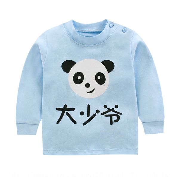 

2019 пальто одежды clothesautumn новой детской одежды для младенцев с длинными рукавами детской осенней одежды цельного топа хлопка, Blue