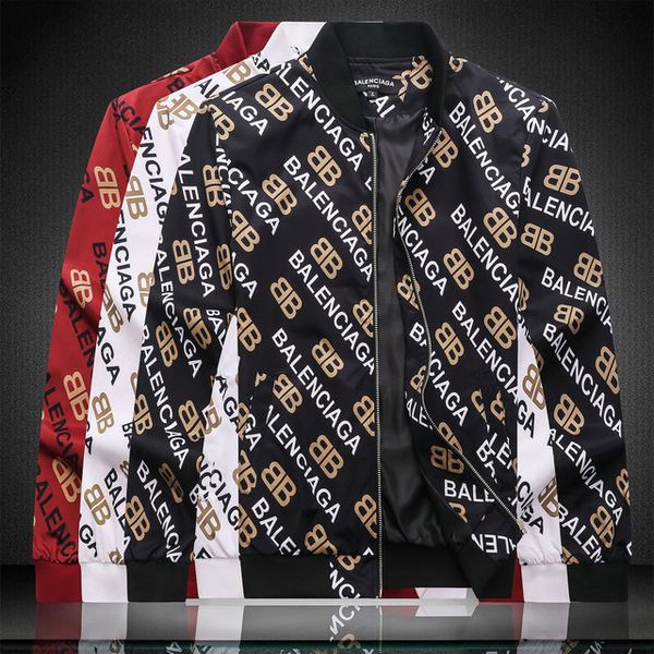 

2020 new clothing paris italy fashion jacket casual windbreaker long sleeve cotton blend mens jackets autumn winter zipper pocket animal, Black;brown