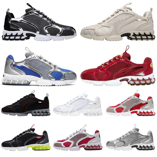 

zoom spiridon caged 2 fossil men women running shoes pure platinum metallic silver outdoor mens trainers sports sneakers runners size 36-45