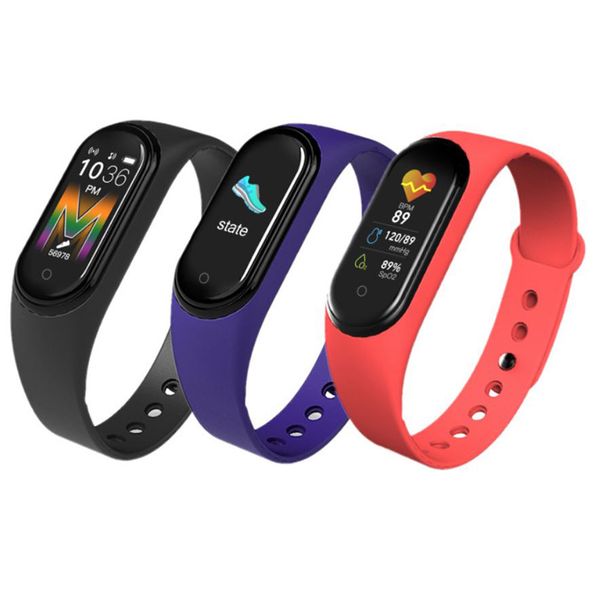 

m5 smart bracelet fitness tracker watch sport bracelet heart rate blood pressure smartband with retail box
