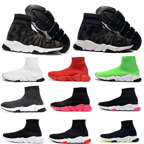

20new design luxury sock shoe speed trainer breathable sneakers speed trainer sock race runners black shoes men and women sports shoes 36-47