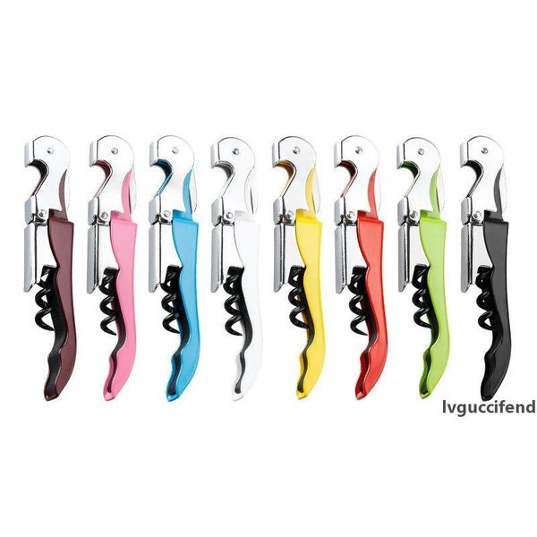 

stainless steel cork screw corkscrew multifunction wine bottle cap opener double hinge waiters corkscrew wine opener a05