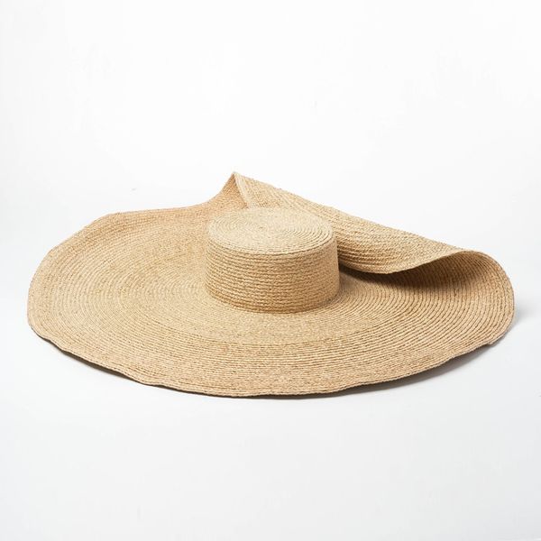 

2020 summer luxury design collection quality extra wide brim 100% raffia straw floppy elegant beach sun hat, Blue;gray