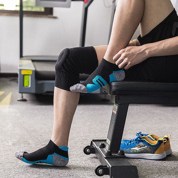 

i8kiy quick-drying sports bicycle cotton cotton socks outdoor low-short tube deodorant sweat-absorbent thickened professional running so, Black