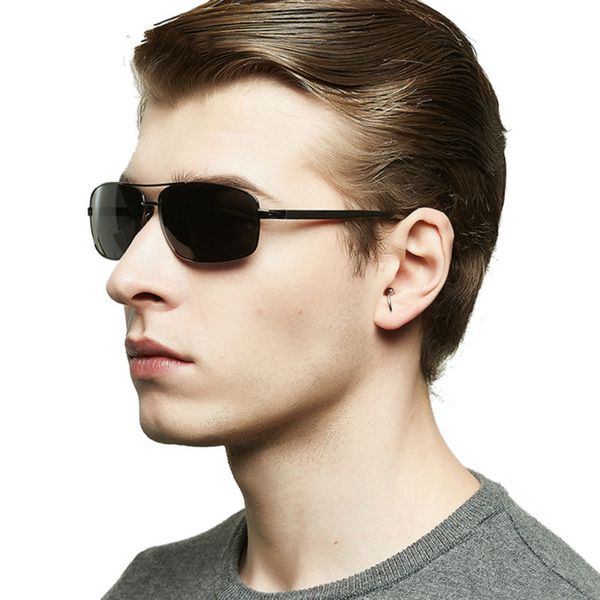 

brand fashion polarized men sunglasses designer aluminum magnesium sun glasses men driving goggle eyewear accessories shades ch01, Blue