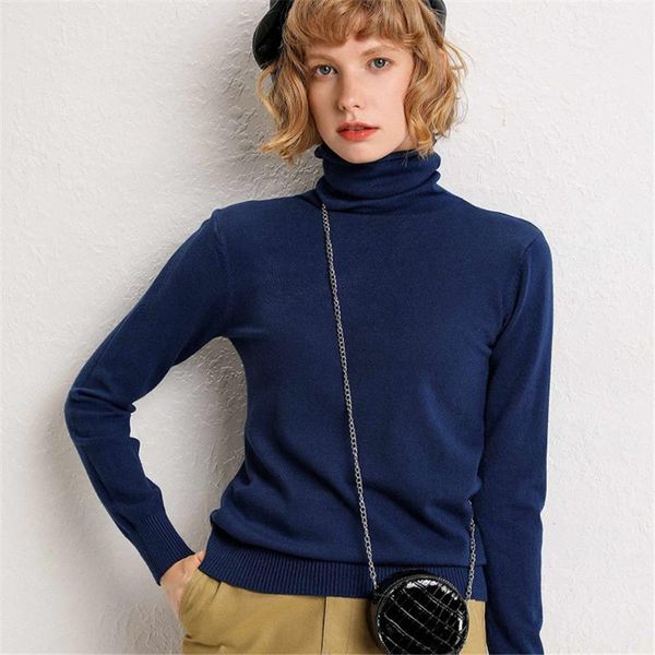 

2020 new autumn winter fashion women solid turtleneck sweater female long sleeve chic elegant ladies jumpers sweater pull femme, White;black