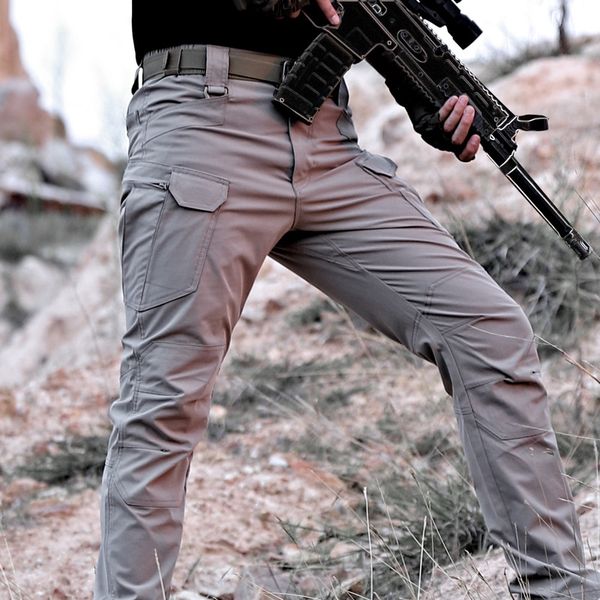 

gqn9n waterproof tactical overalls camouflage summer quick-drying tactical pants men's ix7 overalls loose quick-drying camouflage pants, Gray;blue