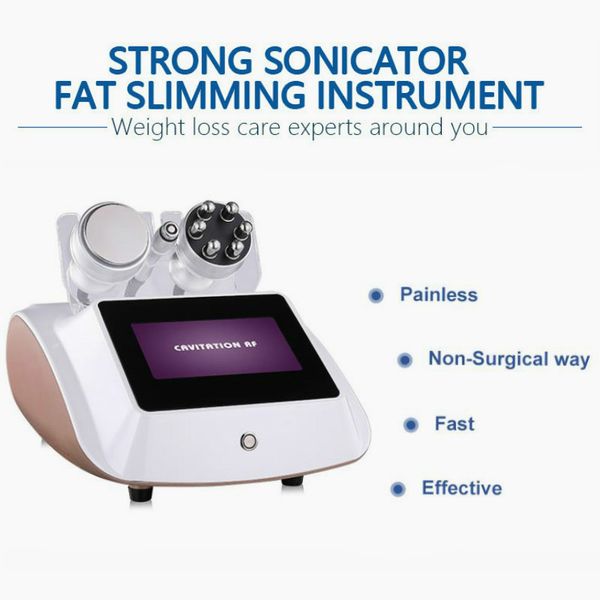 

professional home use 3 in 1 slimming skin tightening facial rf cavitation fat reduction cellulite removal slimming machine, Black