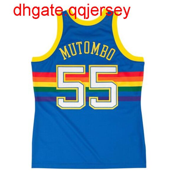 

дешевая дикемба мутомба # 55 mitchell баскетбола джерси несс 1991-92 топ-джерси отсылки вест прошитого, Gray